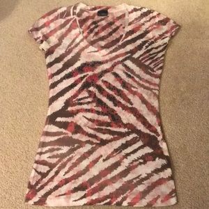 Daytrip Pink/White Zebra print T-shirt - Size Small $6